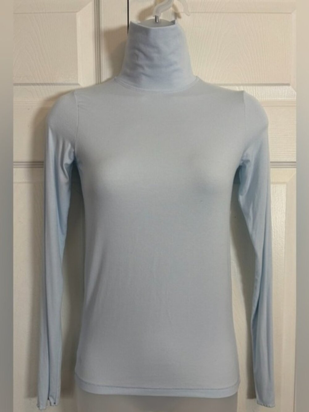 Outdoor Voices Top Women’s Blue Knit Turtleneck Modal Blend XS - Picture 4 of 11